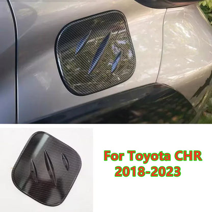 Gas Tank Door Cover Flap Decor Carbon Fiber for Toyota CHR (2018–2023)