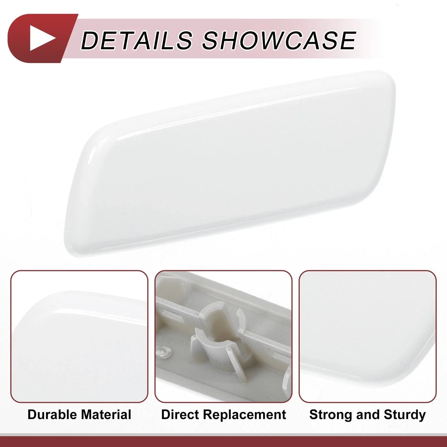 Front Left Washer Nozzle Cover for Lexus RX350 (2010-2013) - White 1 x Cap