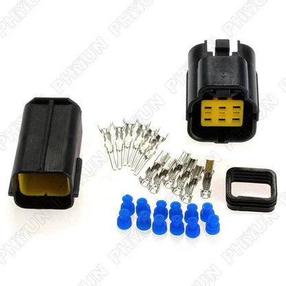 5 x Automotive 6 Pin Amp Sealed Wire Connector Plug for SUV