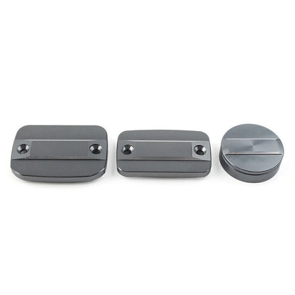 Grey Front Brake Clutch Fluid Reservoir Cap & Rear Brake Cover for Scrambler 1100