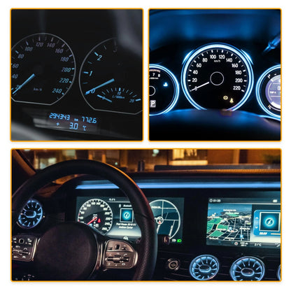 10Pcs T5 LED Ice Blue Dash Panel Light Bulb for Car (12V)