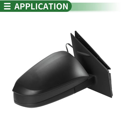 Right Side Door Mirror for Toyota RAV4 (2013–2015) Manual Folding Black