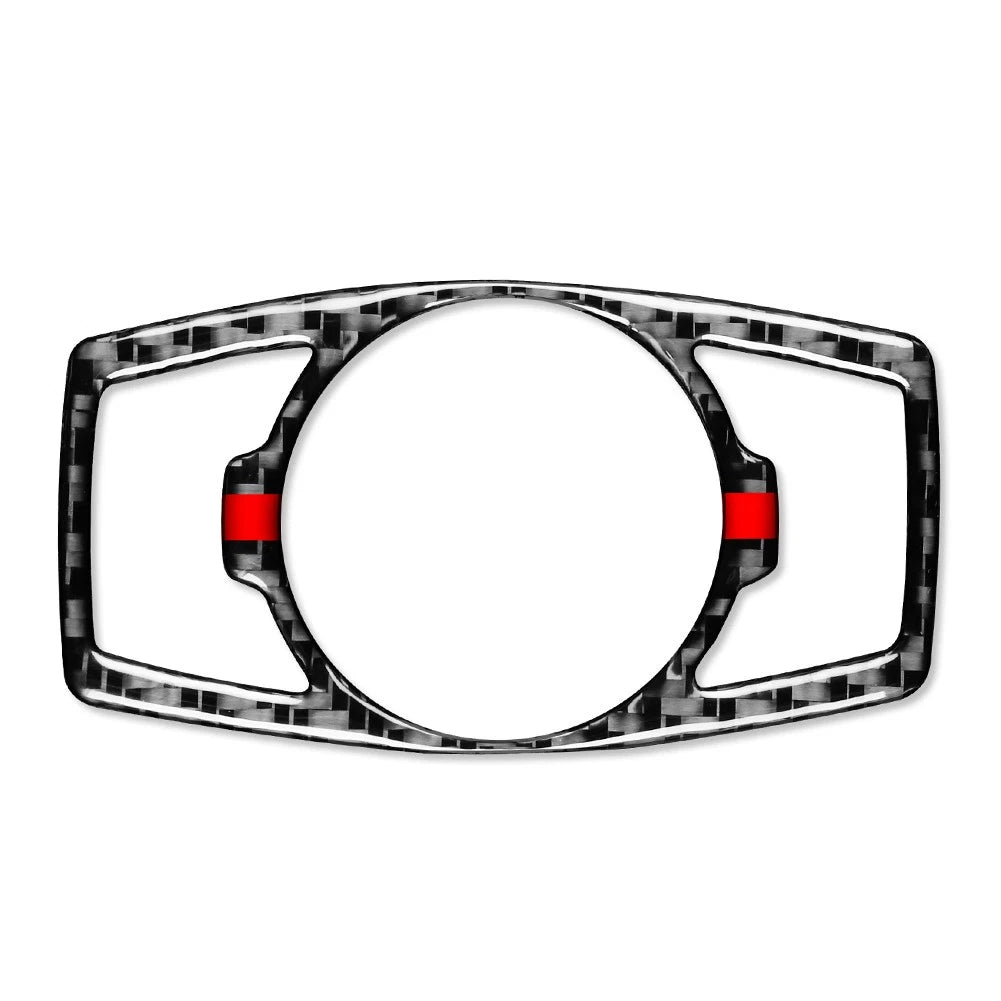 GPS Navigation Panel Cover Trim Carbon Fiber Red for Ford Fusion Mondeo (2013–2020)