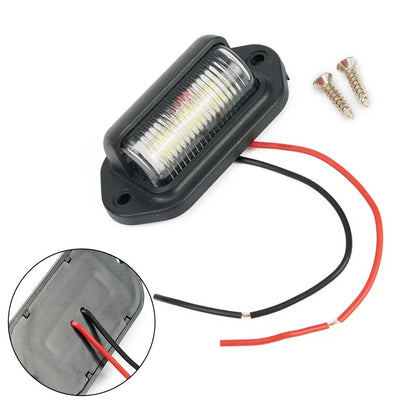 LED License Plate Light Lamp Bulbs 12V 1.2W 2 x Screw Set for Car