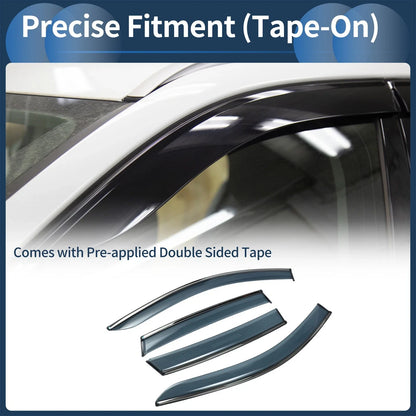 Window Deflectors for Honda CR-V Side Window Vent Visors Black (2007-2011)