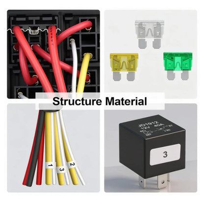 Pre-wired Kit Fuse Relay Box Three-Pos ATC/ATO Blade Compatible
