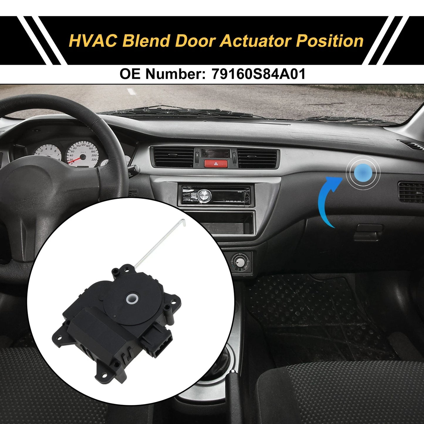 HVAC Heater Blend Door Actuator for Honda Accord (2001) No. 79160S84A01