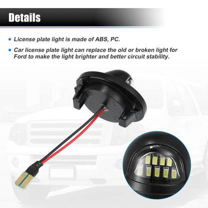 2X LED License Plate Light Tag Lamp Assembly for Ford F150 F250 F350