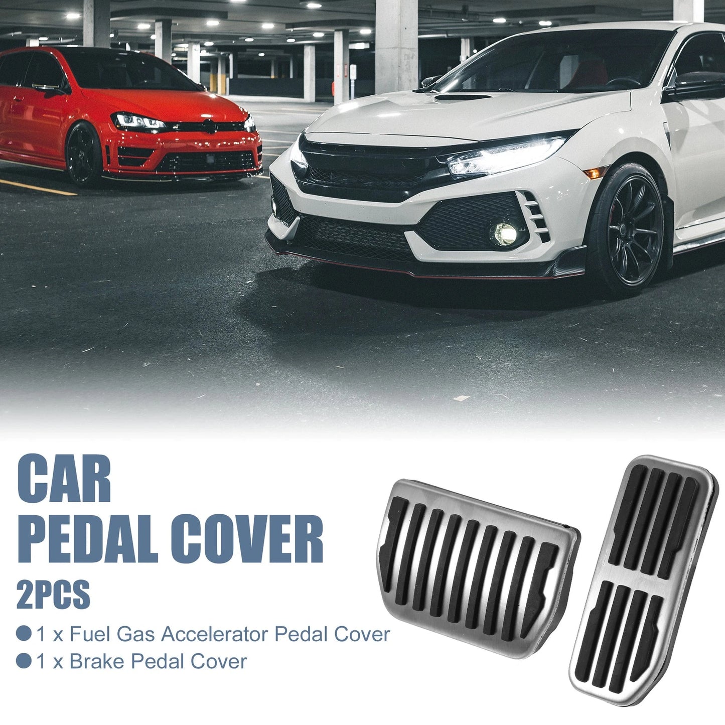 2X Brake Pedal Pad Gas Accelerator Cover for Land Rover