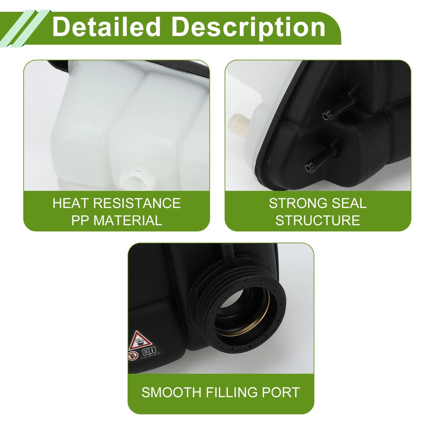 Coolant Expansion Overflow Tank No. 2205000149 for Mercedes CL55 AMG (2003–2011)