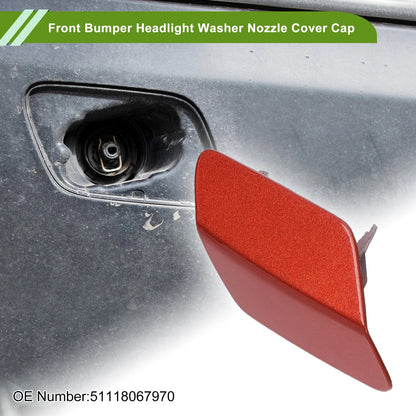 Front Right Washer Nozzle Cover Cap No. 51118067970 for BMW 320i (2013–2018) Red