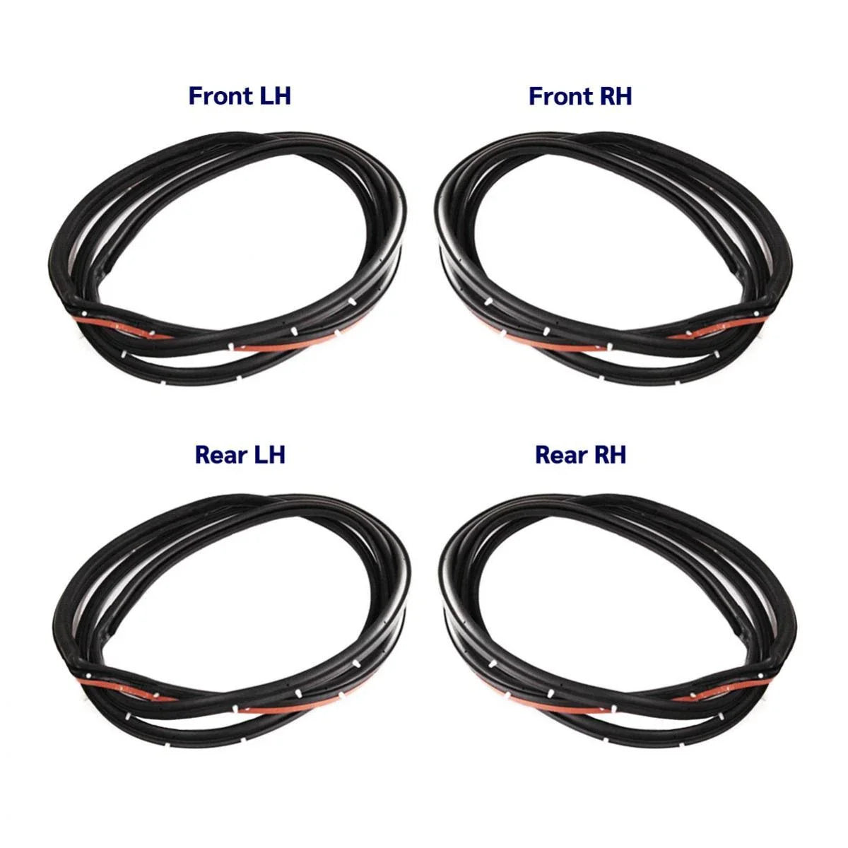 Door Rubber Seal Weatherstrip Set 4 Fits Honda Civic EC ED EE EF SED 1988-91 D06