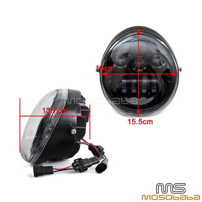 DOT LED Headlight w/ DRL for Harley VRSC VRSCA VRSCAW VRSB VRSF (2002-2023)