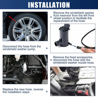 Windshield Washer Pump Hose for Chevrolet Cadillac