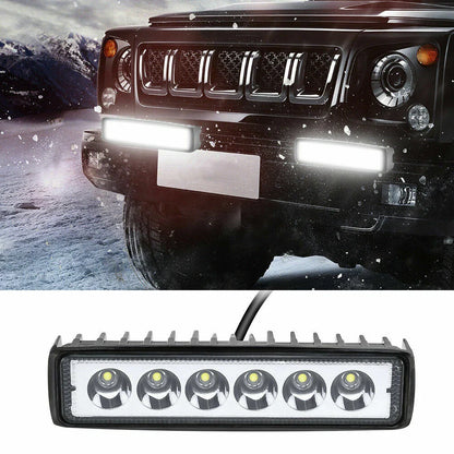 2 x Black 12V Spreader LED Deck/Marine Lights for Boat Flood Light 18W