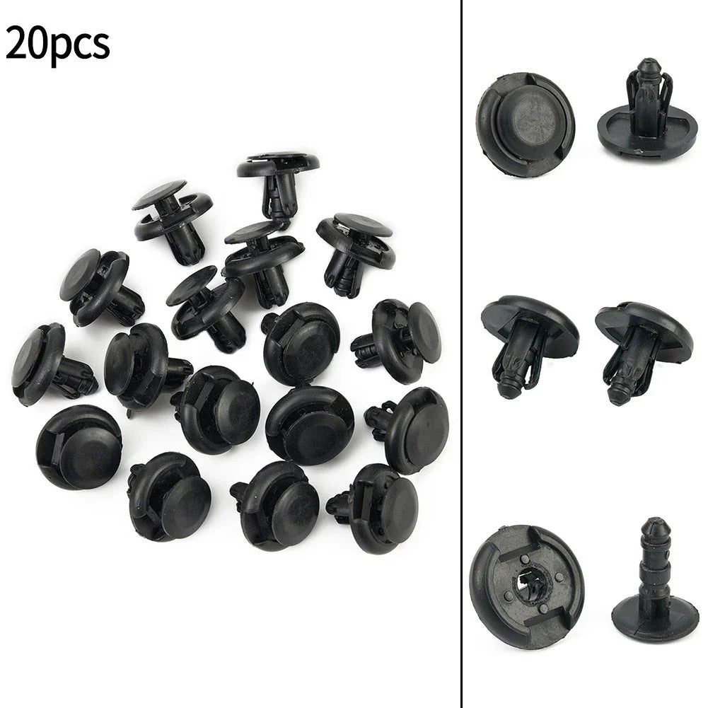 20 x Plastic Car Door Trim Clip Bumper Rivets Screws Panel Push Fastener Kit