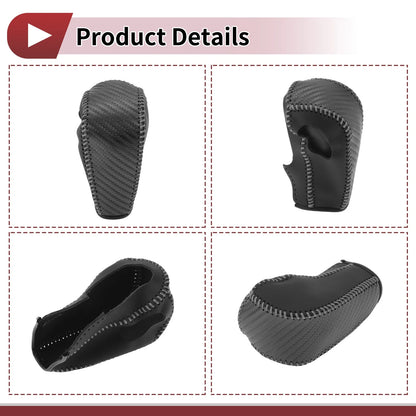 Gear Shift Knob Cover for Ford Edge (2011–2014) Gray Faux Leather