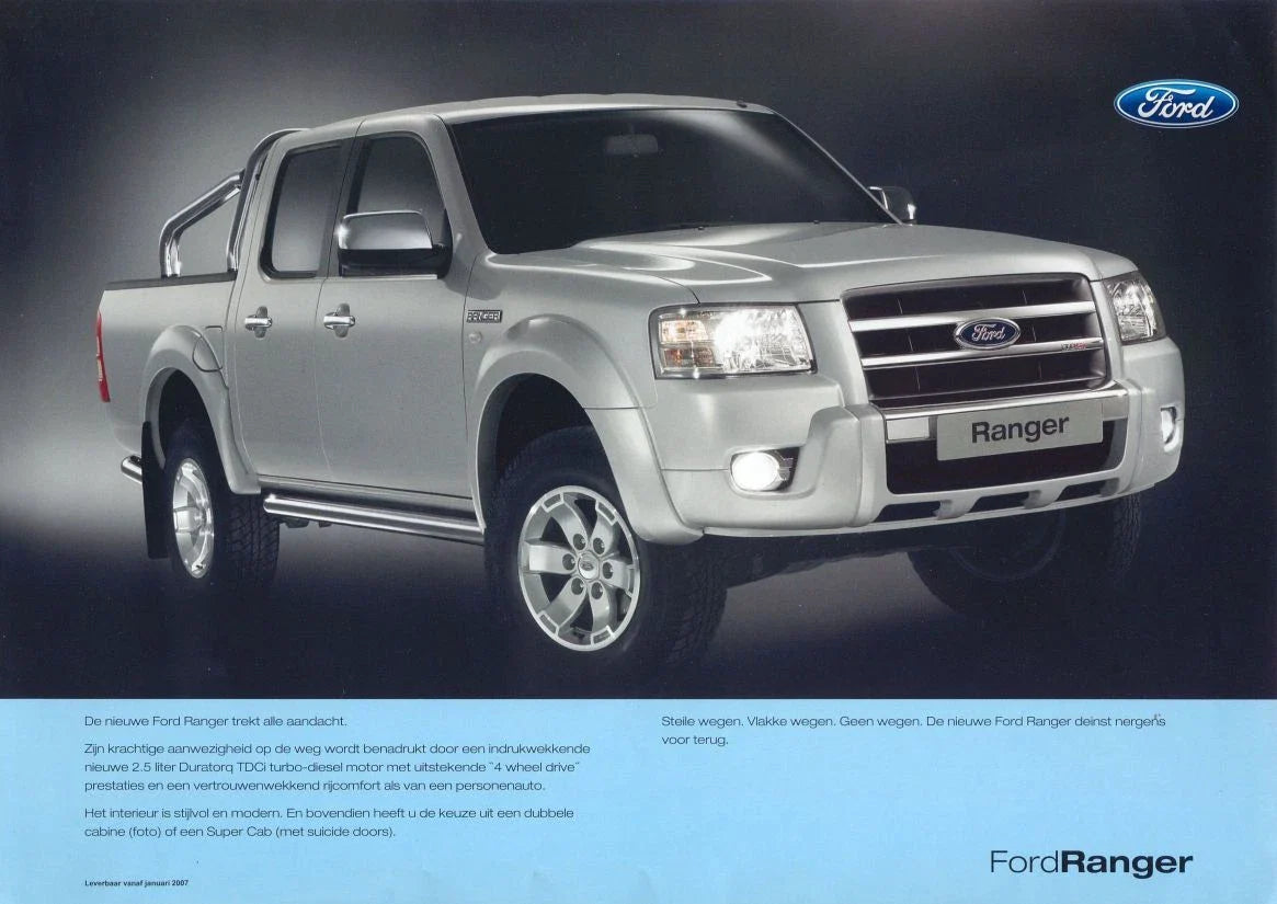 Glossy Black Outer Door Handles for Ford Ranger, Mazda BT-50 (2006-2011)