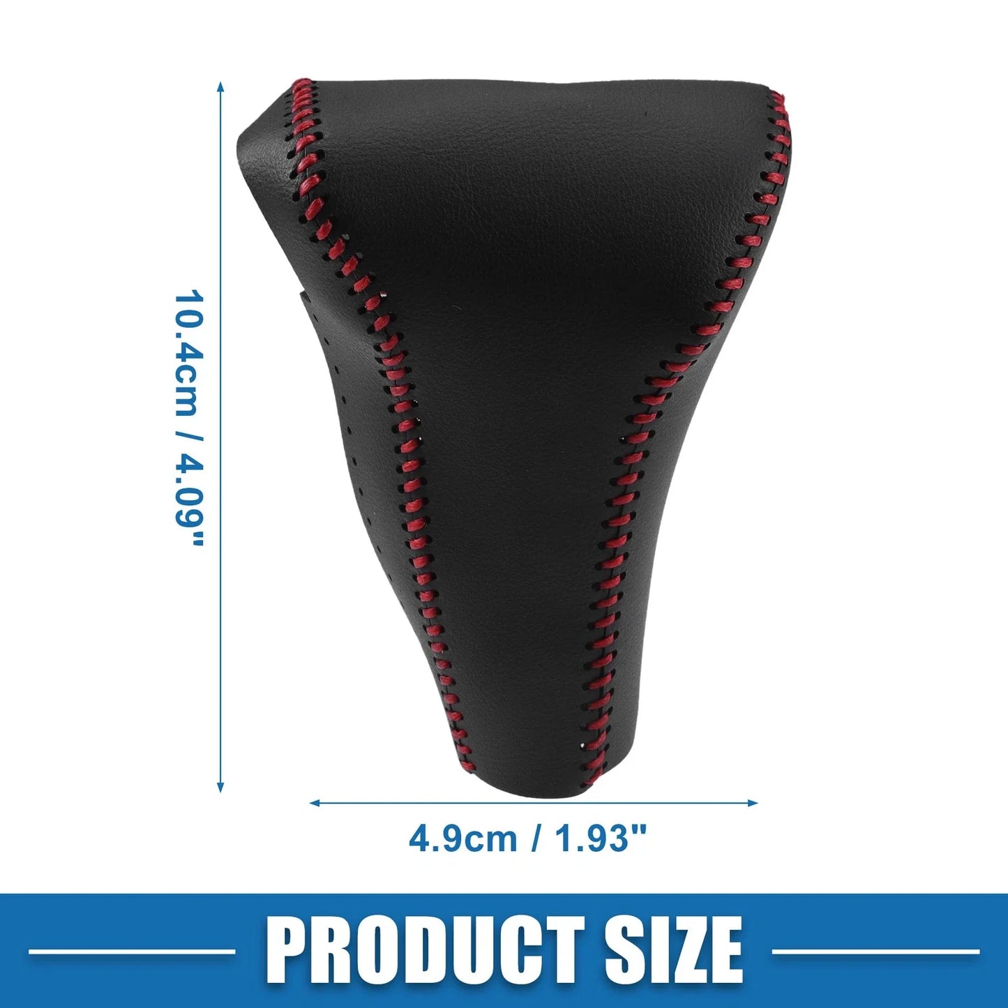 Gear Shift Head Knob Cover for Honda CR-V 2017 Faux Leather Black Red Stitch