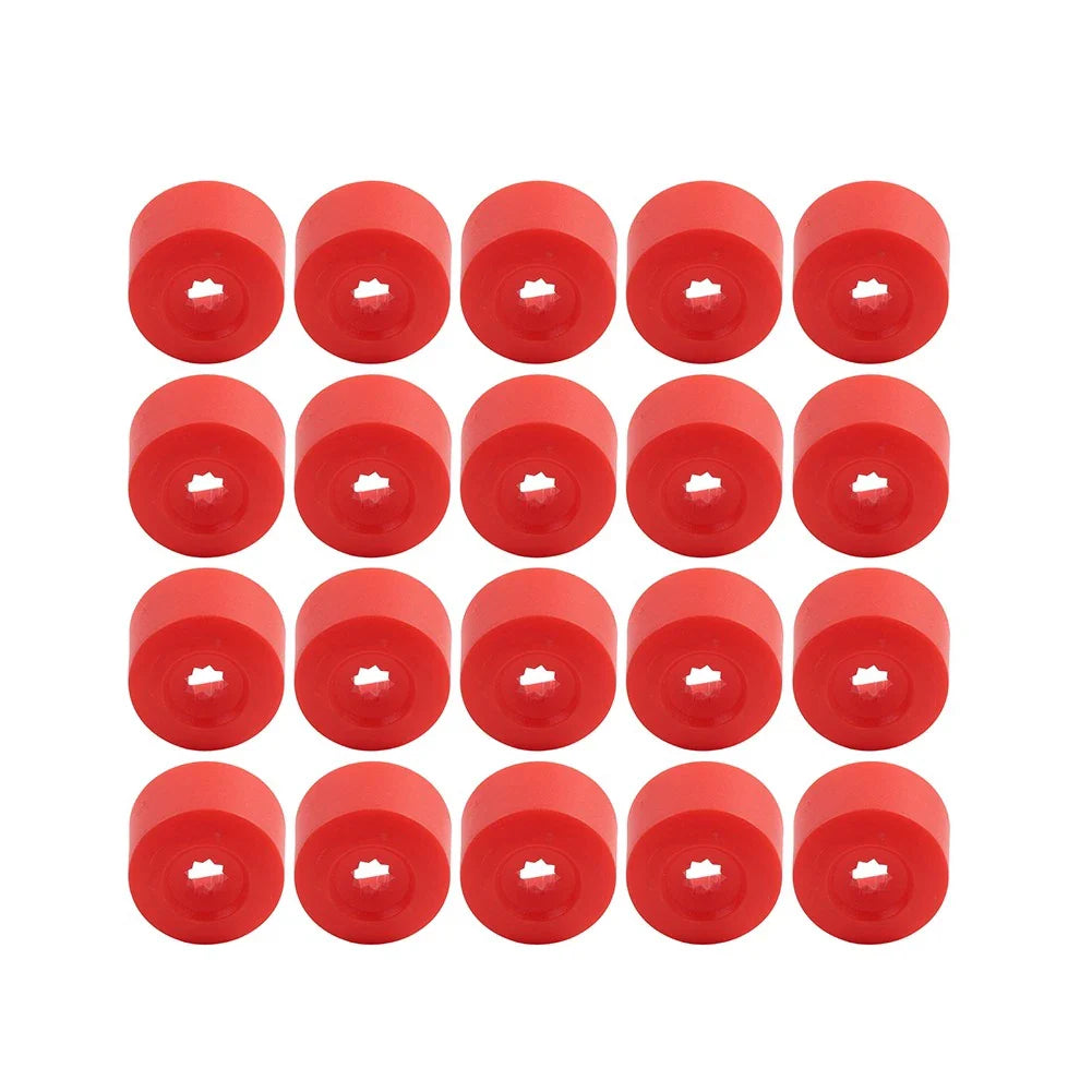 17mm Red Wheel Lug Nut Bolt Cover Caps  for Volkswagen Golf, Passat, Beetle