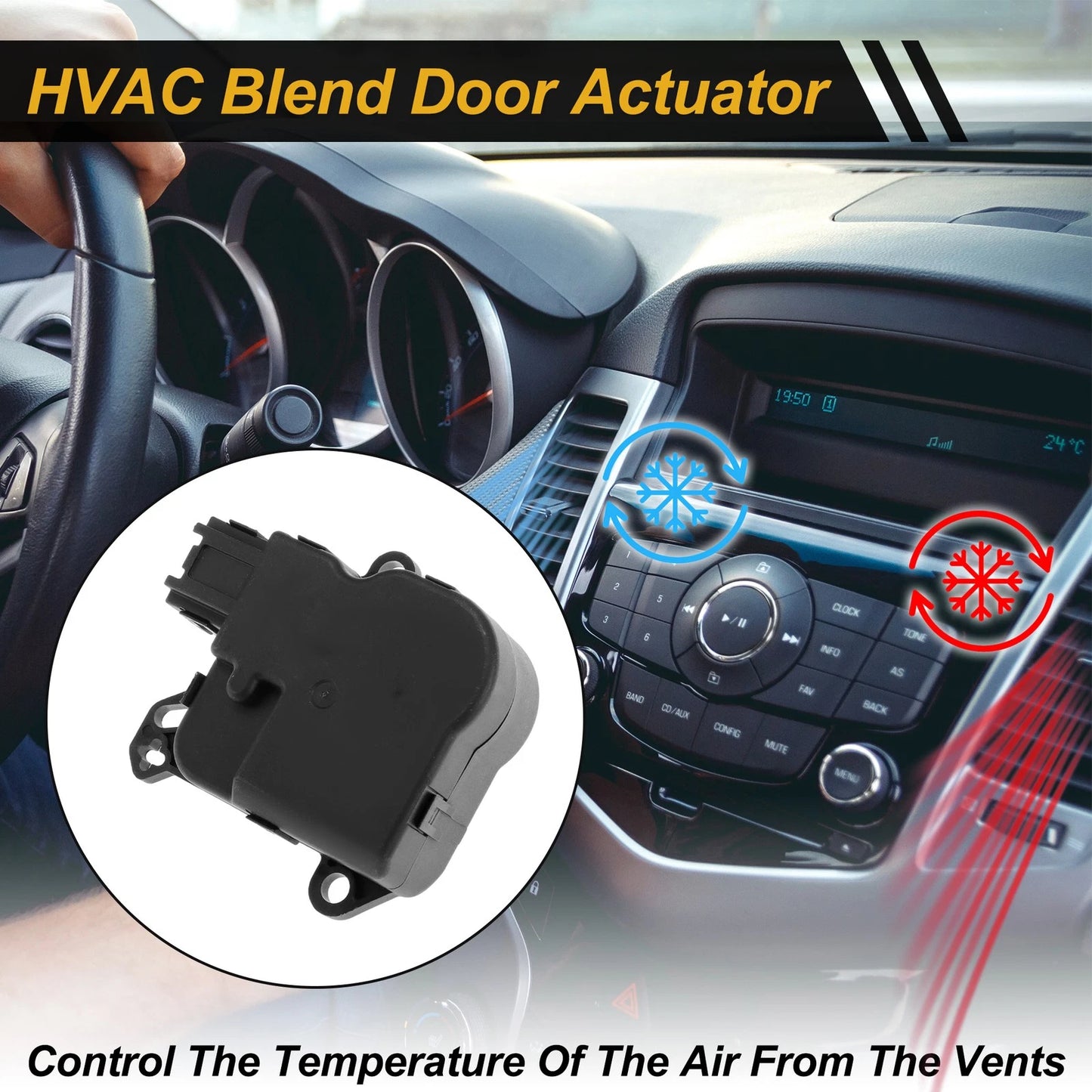 HVAC Heater Blend Door Actuator for Ford Mustang (No.AR3Z19E616E)