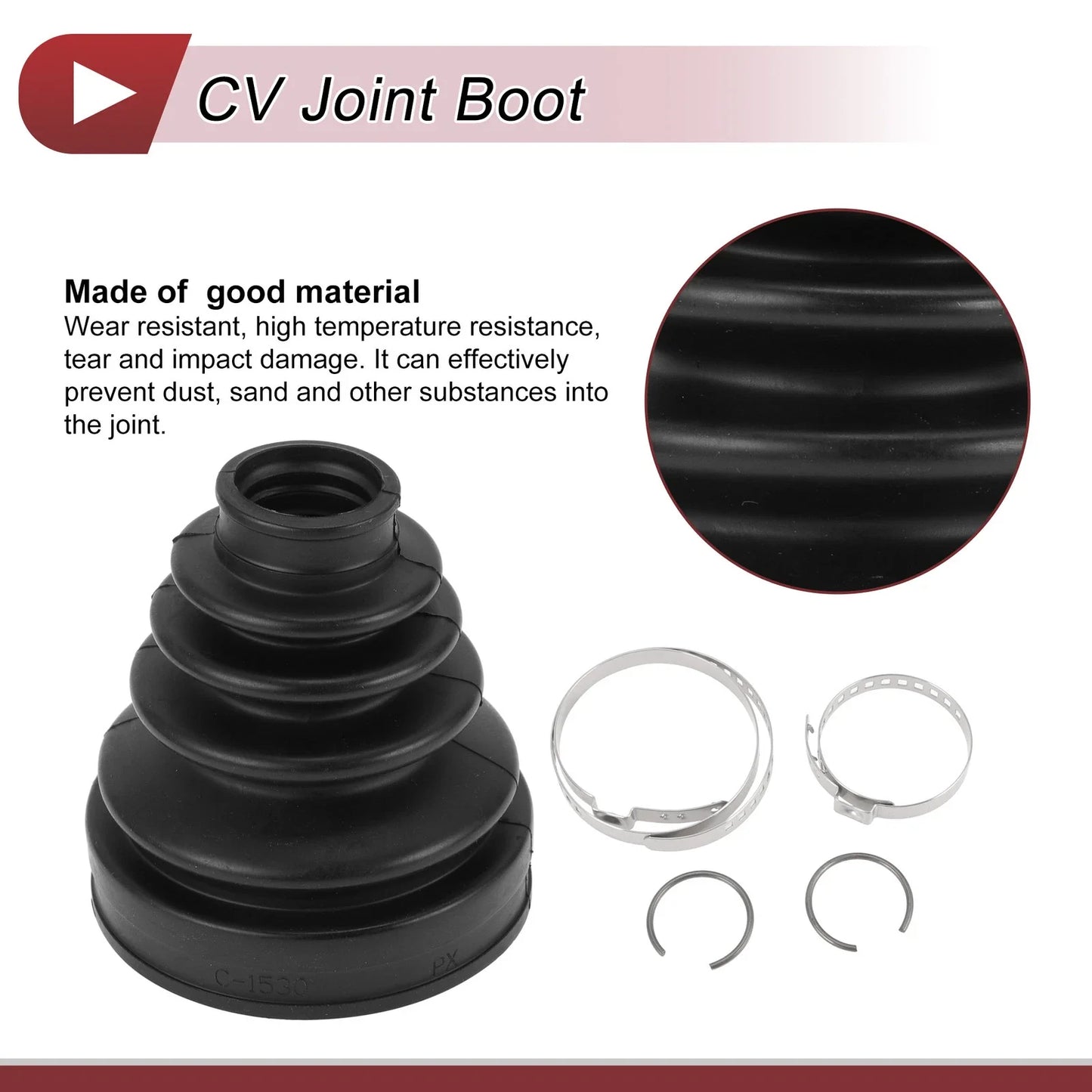 Inner CV Joint Boot Kit with Clamps for Toyota 4Runner (2024)