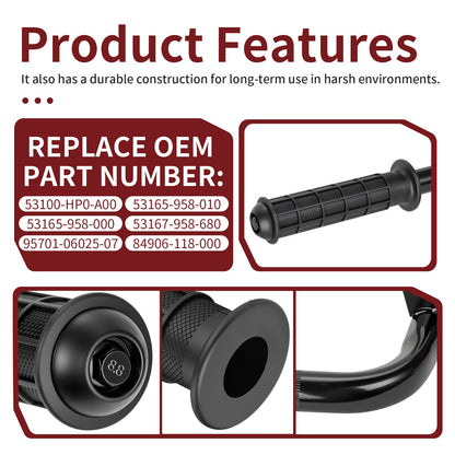 Handlebar with Grips for Honda Foreman Rubicon 500 (2005–2007)