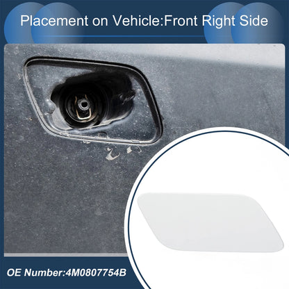 Front Right Washer Nozzle Cover Cap for Audi Q7 (2017–2019) 1 Pcs White