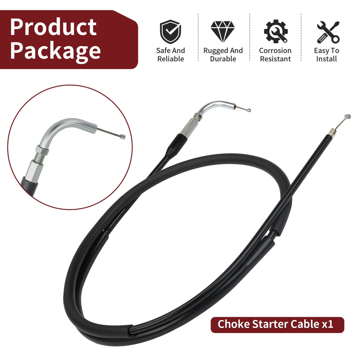 Choke Starter Cable for Yamaha Big Bear 400 YFM400 (2000–2001)