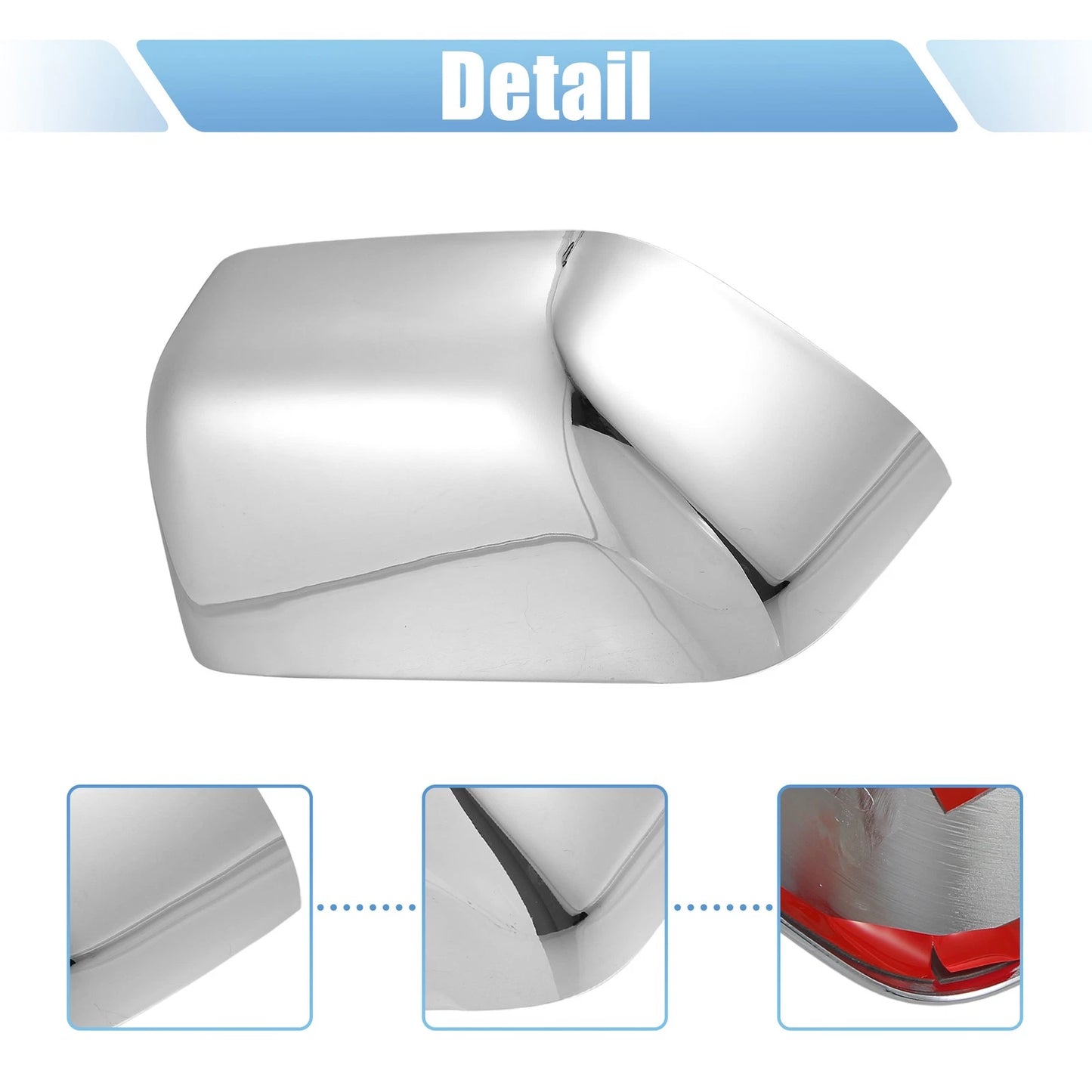 1 Pair Chrome Plated Top Half Mirror Cover for Ford F-250 F-350 F-450 F-550 (2000–2023)