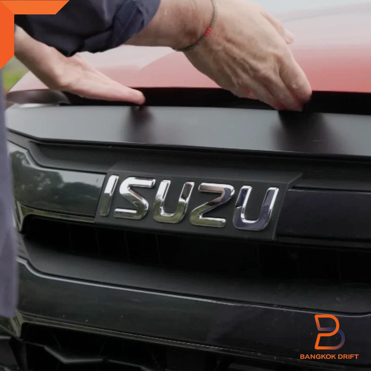 Red Front Grille Radiator Emblem Logo for Isuzu D-Max (2023-2025)