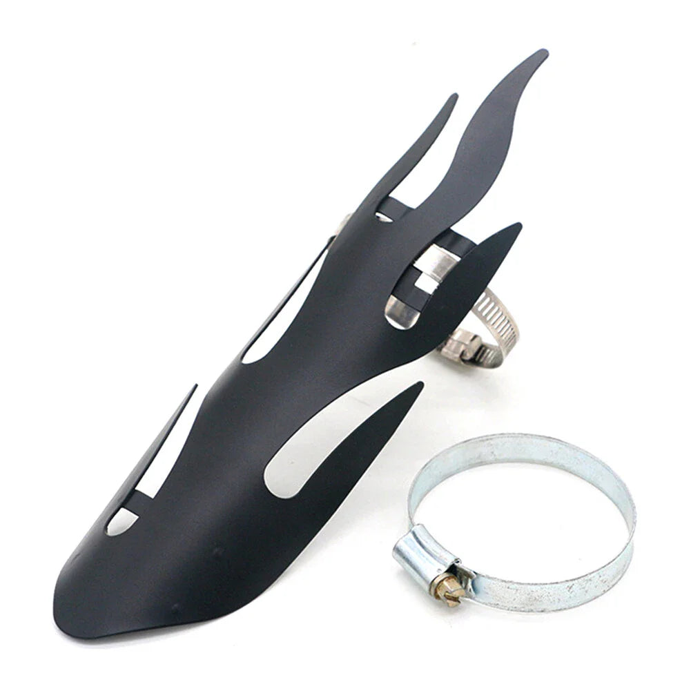 Universal Motorcycle Exhaust Muffler Pipe Heat Shield Cover Heel Guard