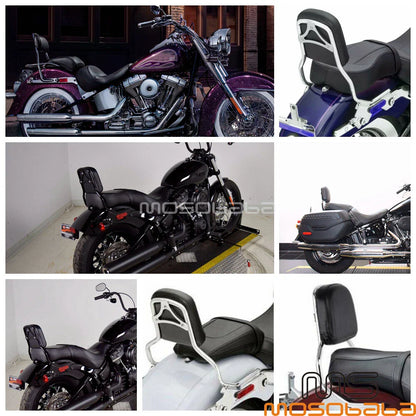 Chrome 13.9" Sissy Bar Backrest for Harley Softail Slim FLSL FLHC FXBB (18-21)