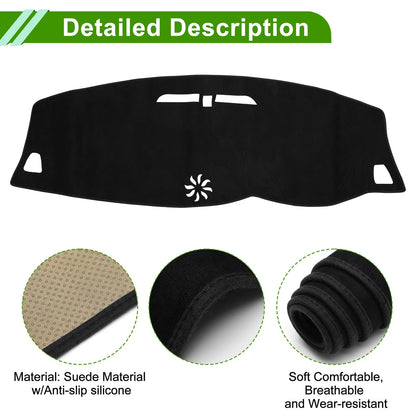 Dashboard Cover Mat for Volvo S60/V60/XC60 (2018–2022) Sun Protector Black
