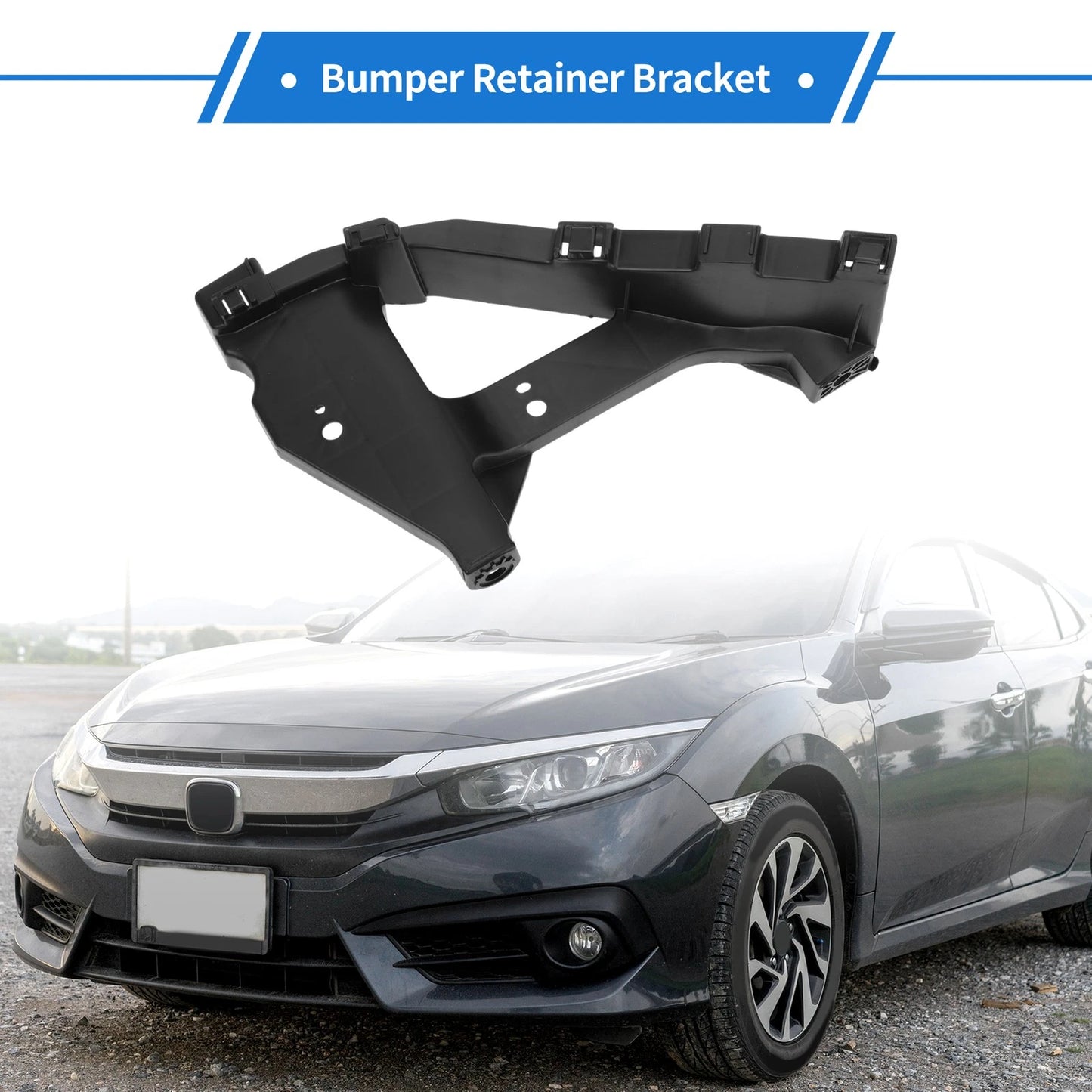 Front Right Bumper Retainer Bracket No. 71140TBAA00 for Honda Civic (2016–2021)