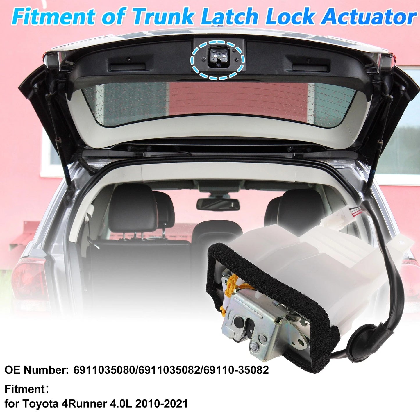 Rear Trunk Latch Lock Actuator for Toyota 4Runner (2010–2021) 6911035080