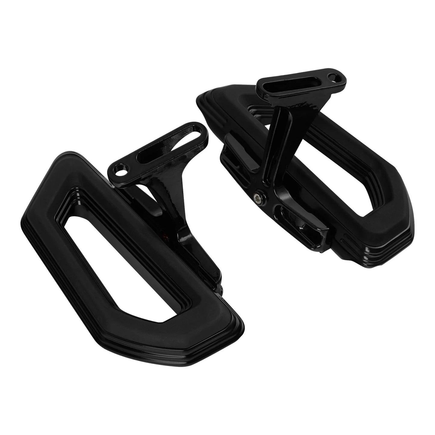 Black Passenger Footboards for Harley Touring Road Street Glide (1993-2025)