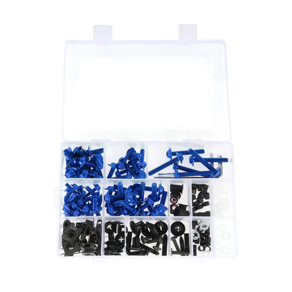 Windshield Bolts Set of 4 for Yamaha Motorcycles (Aluminum Rubber Blue)