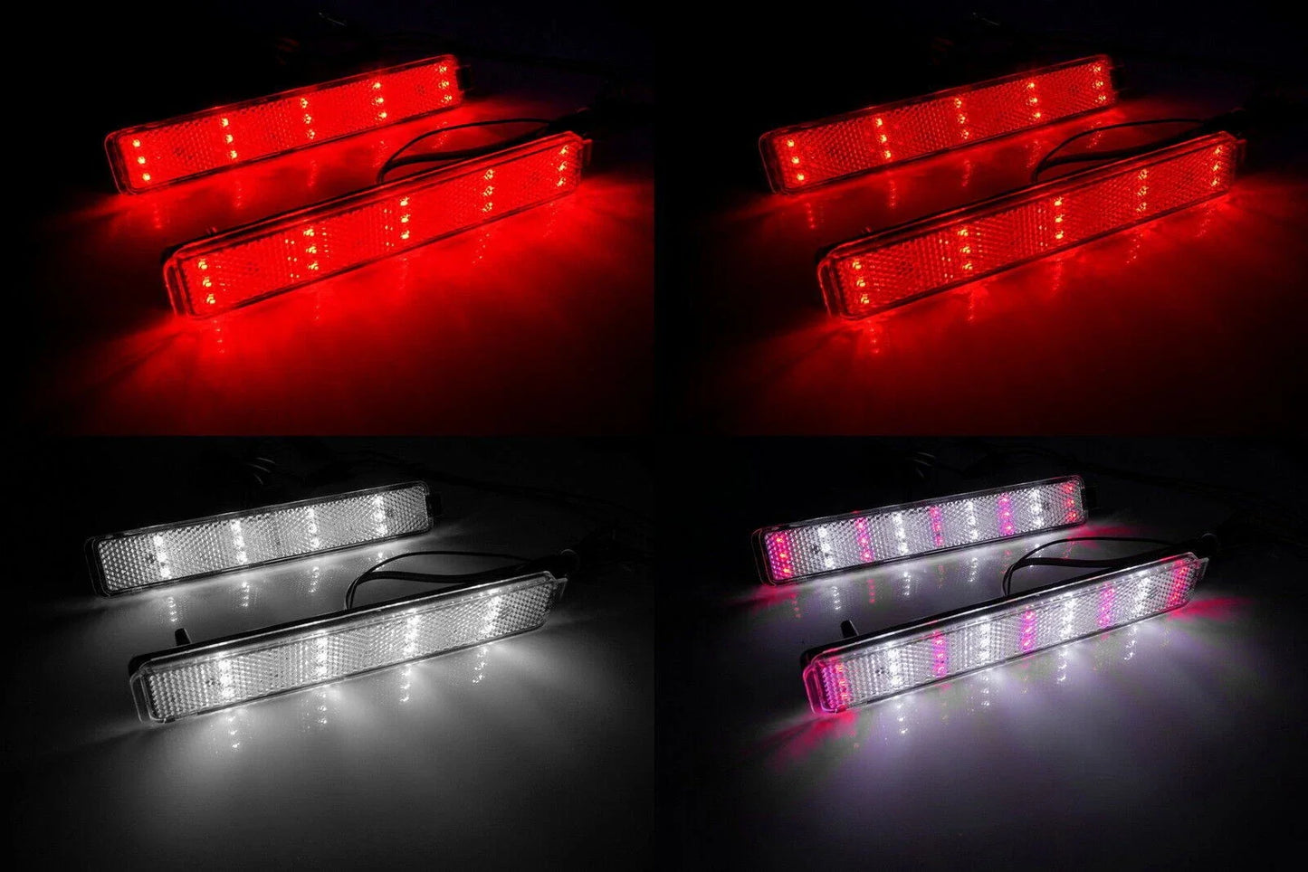 Clear Lens Rear Bumper Reflector Brake Light for Cadillac CTS / GMC Acadia