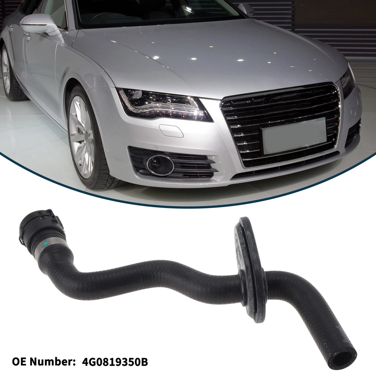 Radiator Hose for Audi A7 Quattro (2012–2015) No. 4G0819350B Rubber
