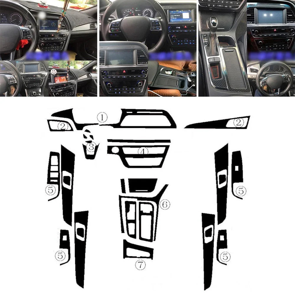 Carbon Fiber Console Stickers for Hyundai Sonata