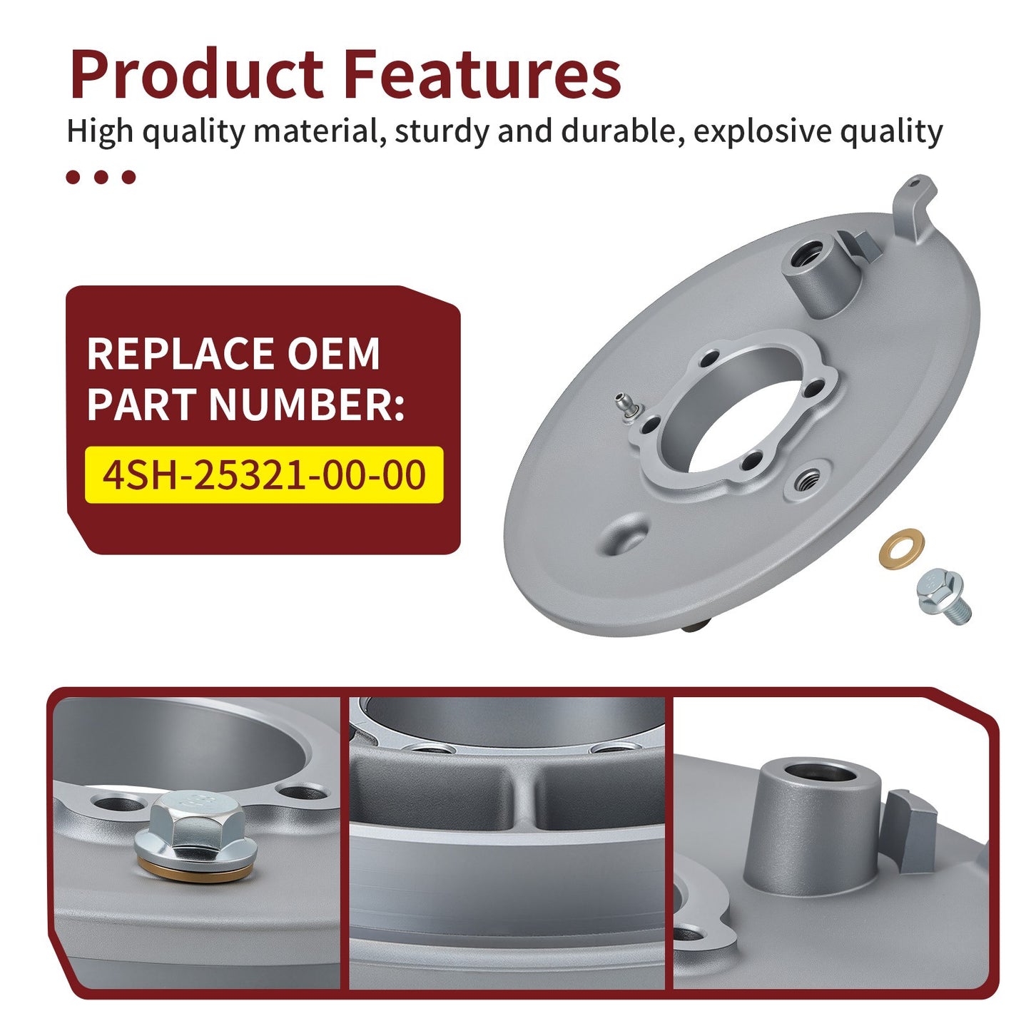 Rear Brake Drum Backing Plate for Yamaha Grizzly 600 (1998–2001)
