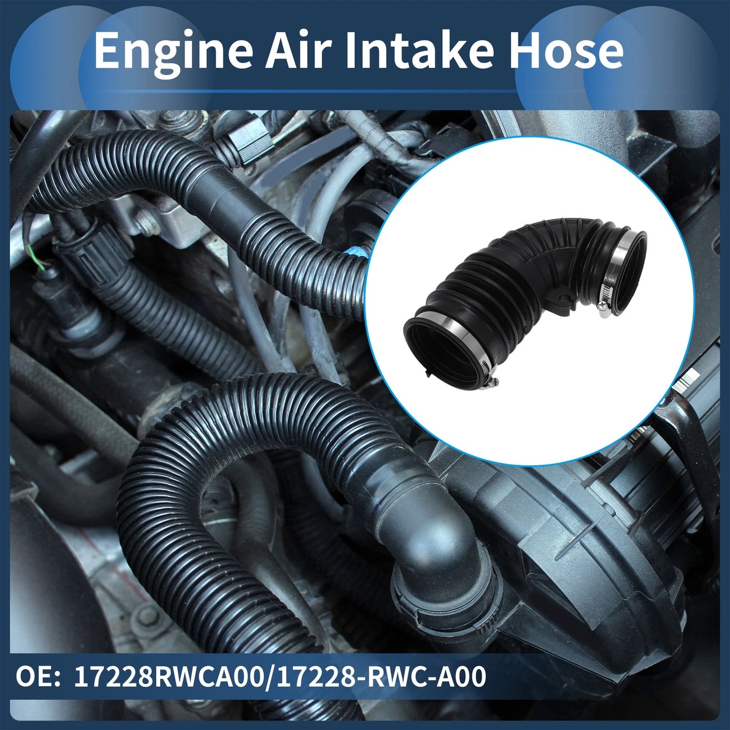 Engine Air Intake Hose for Honda Acura RDX 2.3L (2007–2012) No. 17228RWCA00 Rubber Clamp