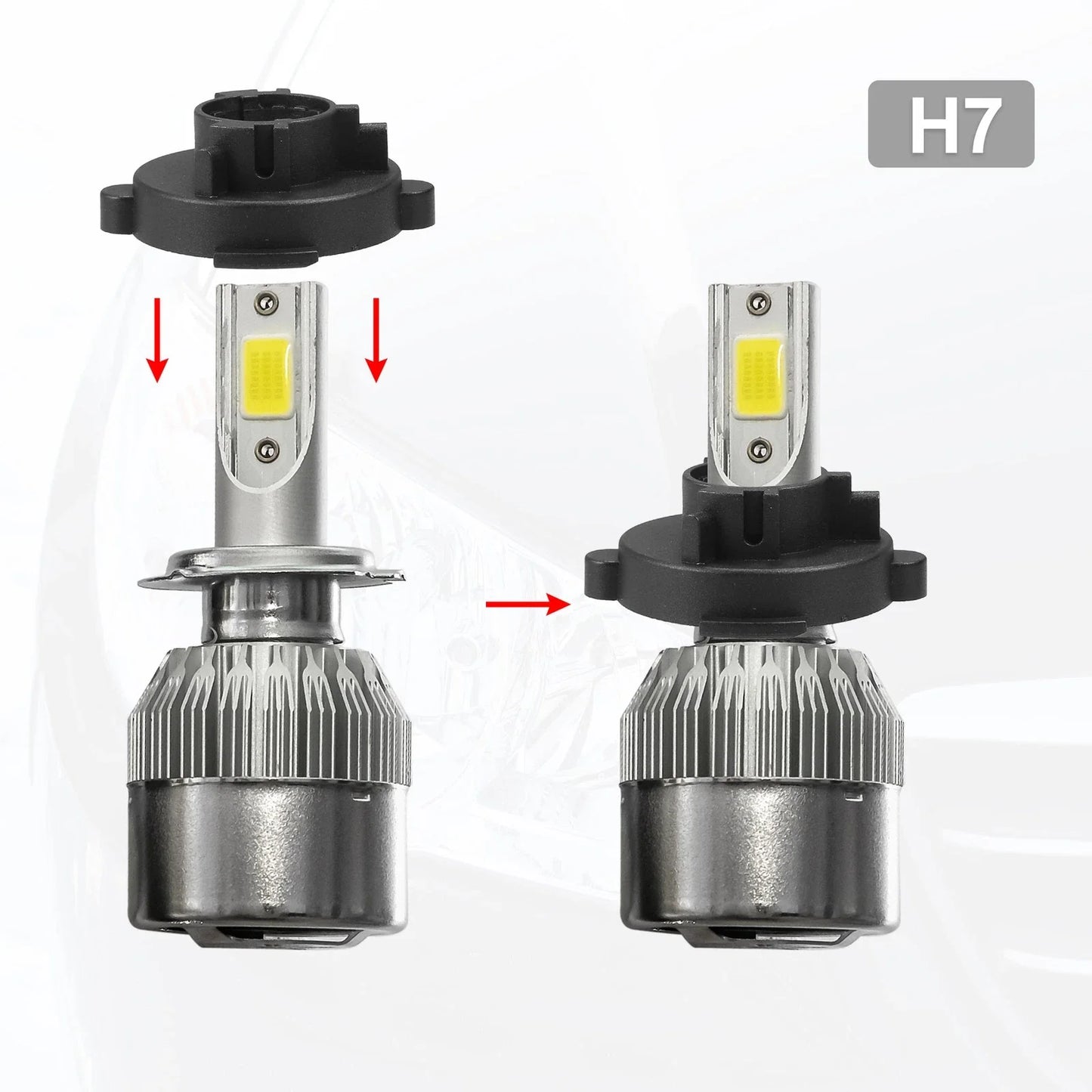 H7 LED Headlight Adapter Bases for Hyundai Sonata (2011-2013)