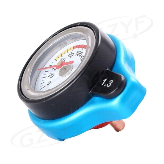 1.3 Bar Thermostatic Gauge Radiator Cap for Car Water Temp Meter Blue