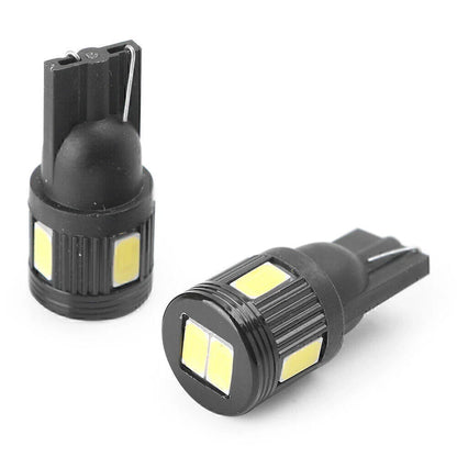 LED Wedge Light Bulb T10 5630 6 SMD for Car Black Shell