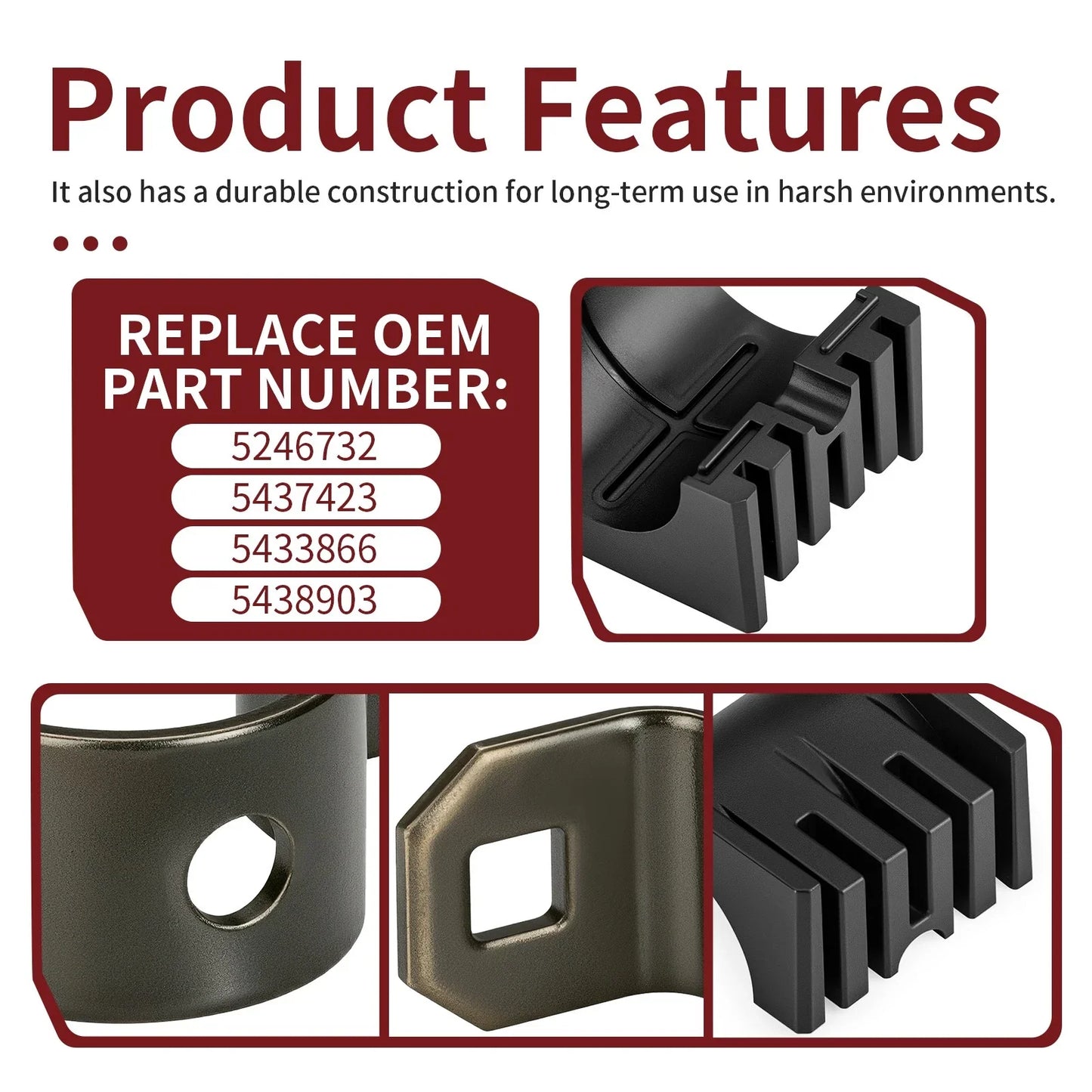 Upper Steering Bushing + Bushing Bracket for Polaris Ranger (2005–2009)