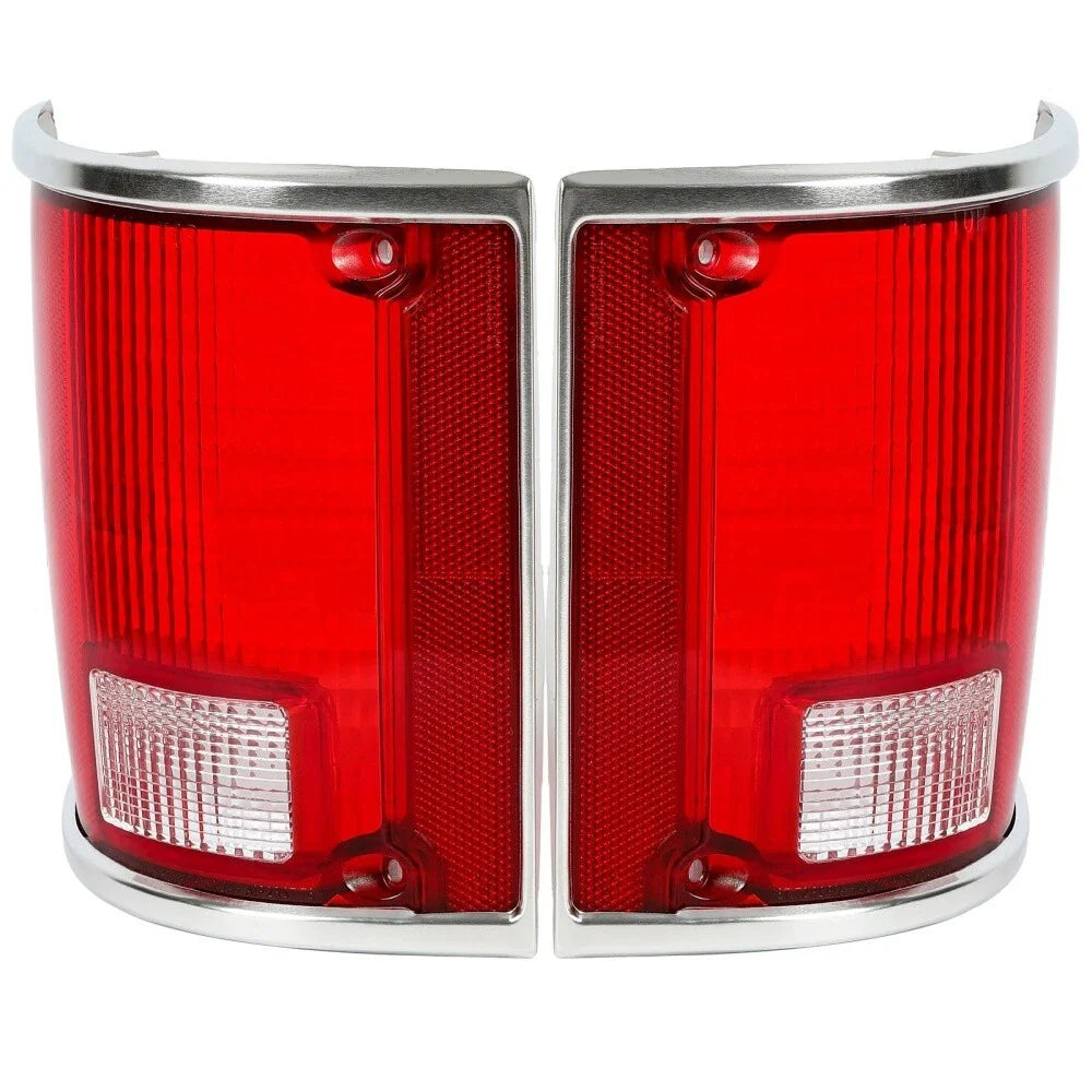 Left & Right Tail Light Lens for Chevrolet C10 C20 C30 Suburban Jimmy (1973-1991)