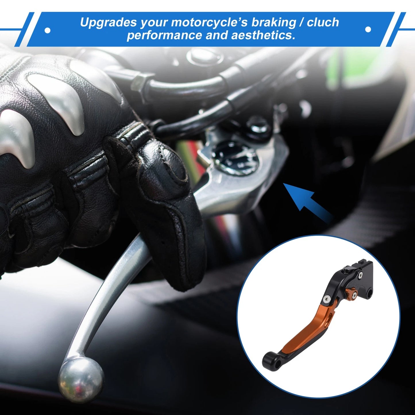 Adjustable Brake Clutch Levers for Yamaha YZF R1 (1999–2001) Black Orange