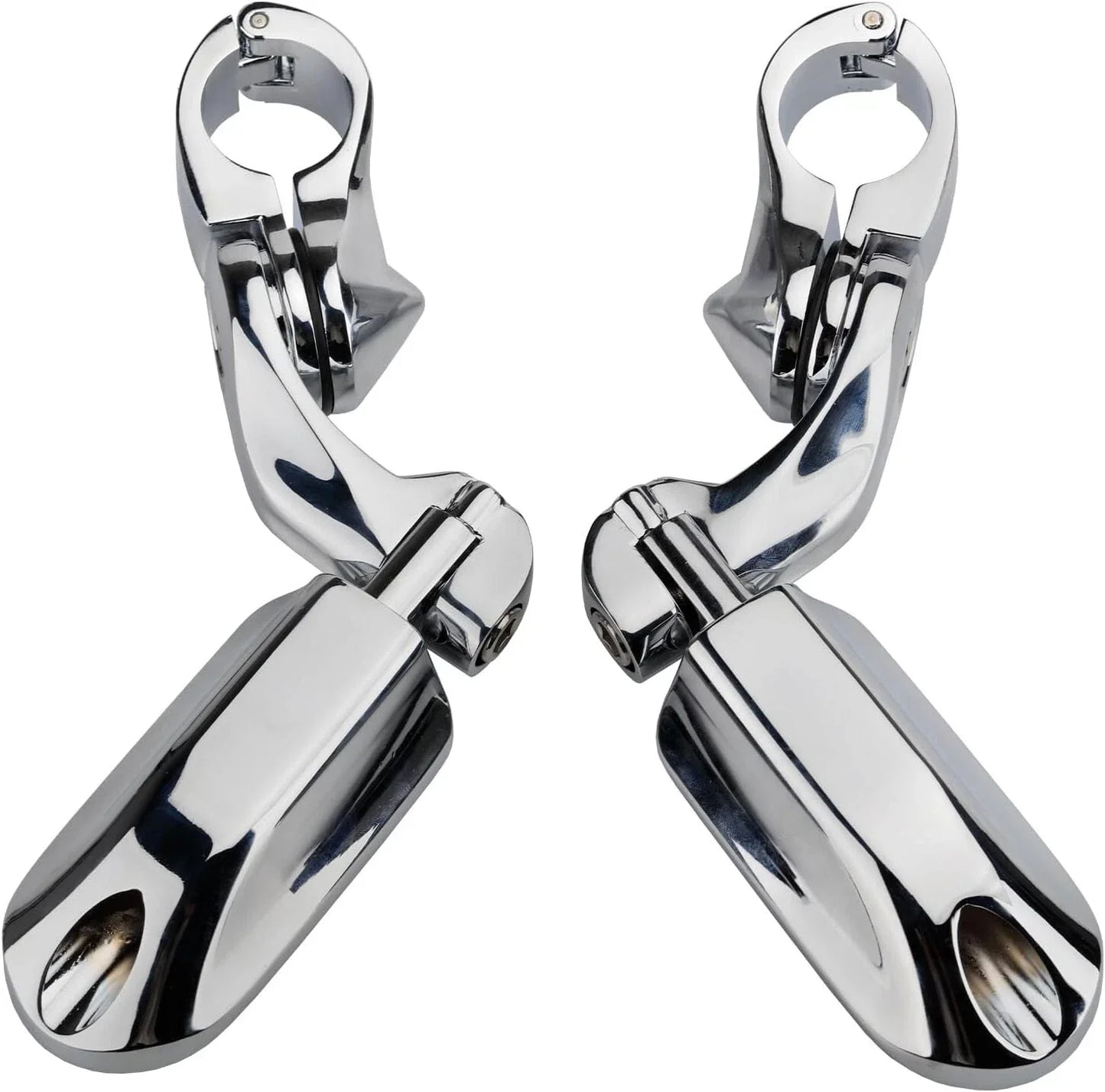 1-1/4" Chrome Highway Foot Pegs for Harley Davidson